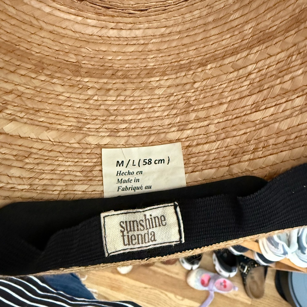 Sunshine Tienda - Heart Band Straw Hat - M/L - Picture 4 of 5